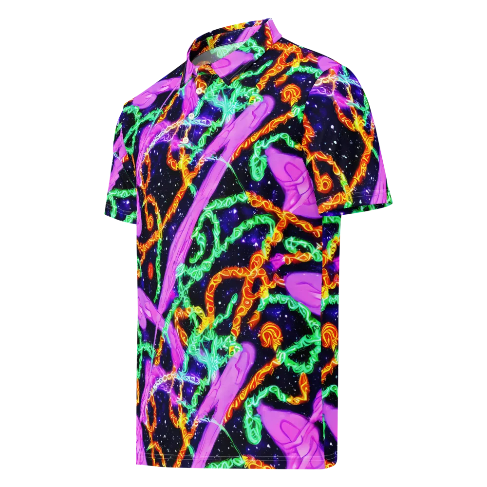 Enckell's Nebula on Men's Slim Fit Polo Shirt — Left Front