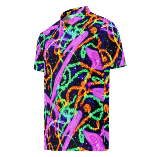 Enckell's Nebula on a Men's Slim Fit Polo Shirt