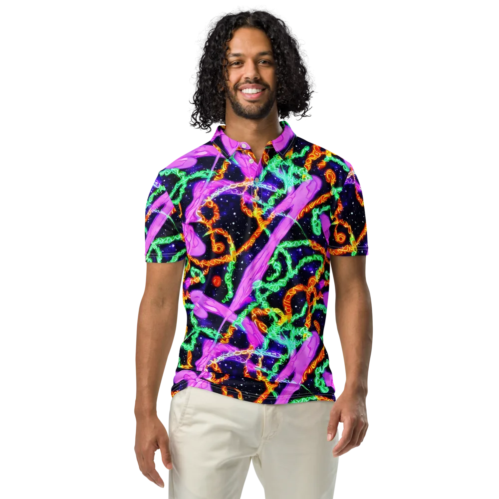 Enckell's Nebula on Men's Slim Fit Polo Shirt — Front