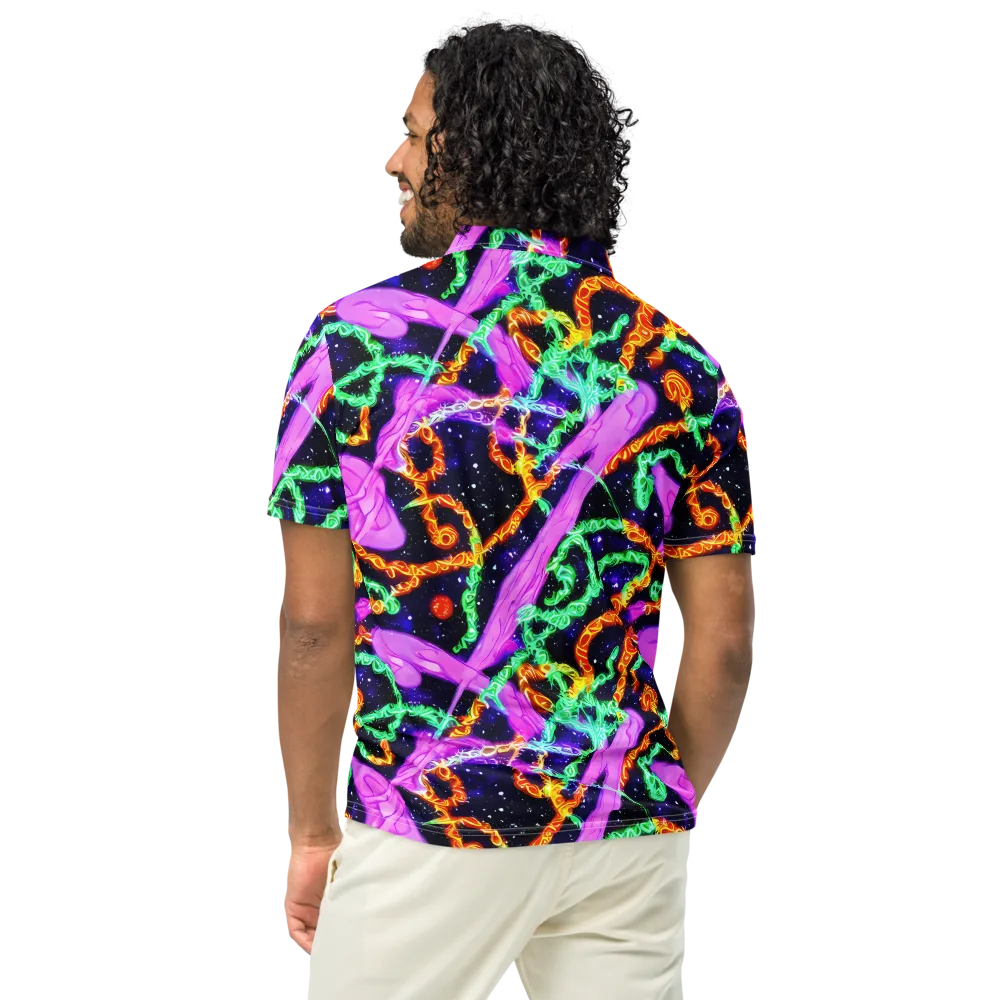 Enckell's Nebula on Men's Slim Fit Polo Shirt — Back