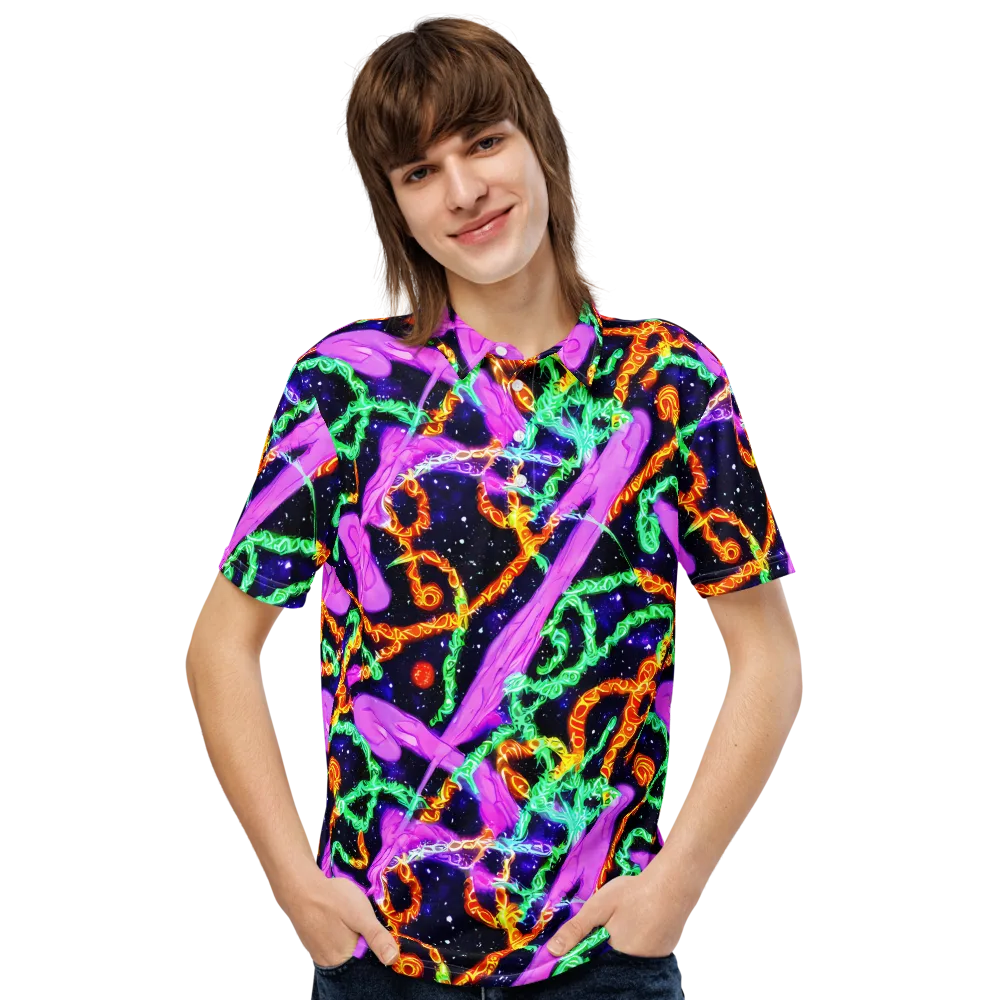 Enckell's Nebula on Men's Slim Fit Polo Shirt — Front