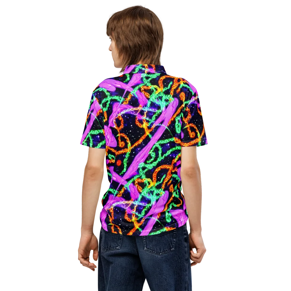 Enckell's Nebula on Men's Slim Fit Polo Shirt — Back