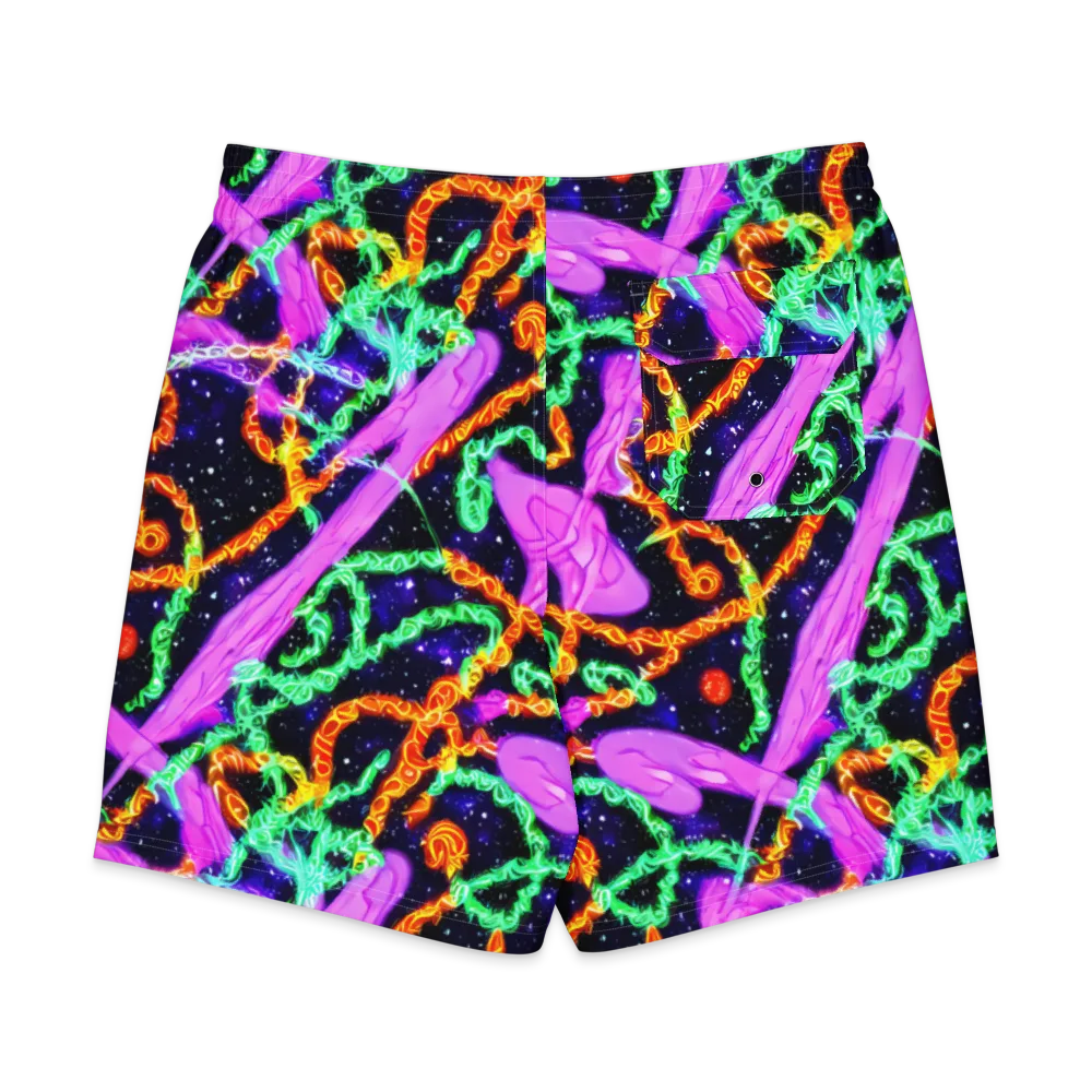 Enckell's Nebula on Men's Board Shorts — Back