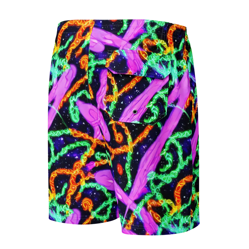 Enckell's Nebula on Men's Board Shorts — Back