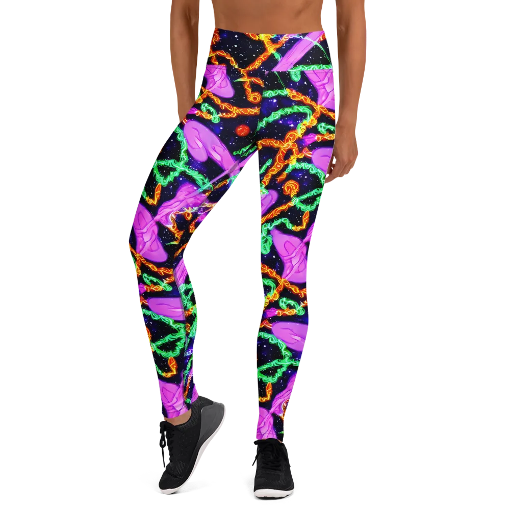 Enckell's Nebula on Yoga Leggings — Front