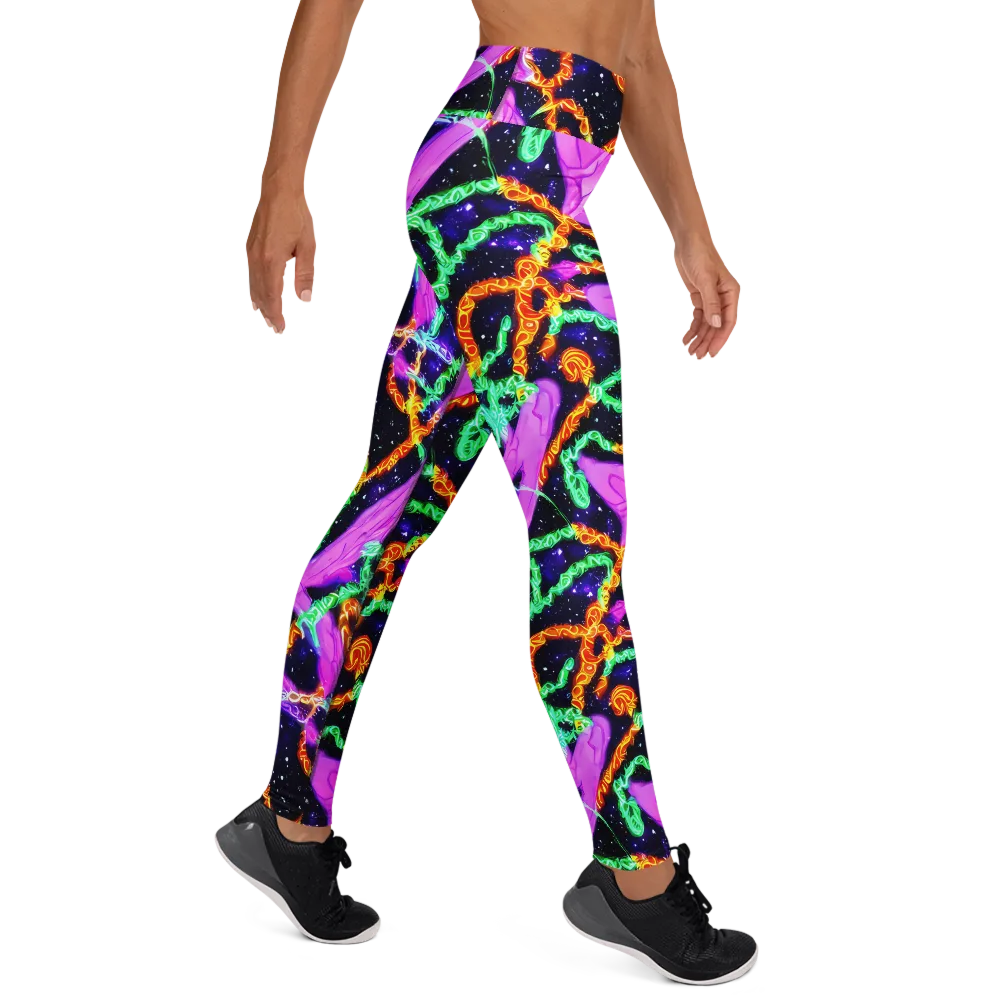 Enckell's Nebula on Yoga Leggings — Right