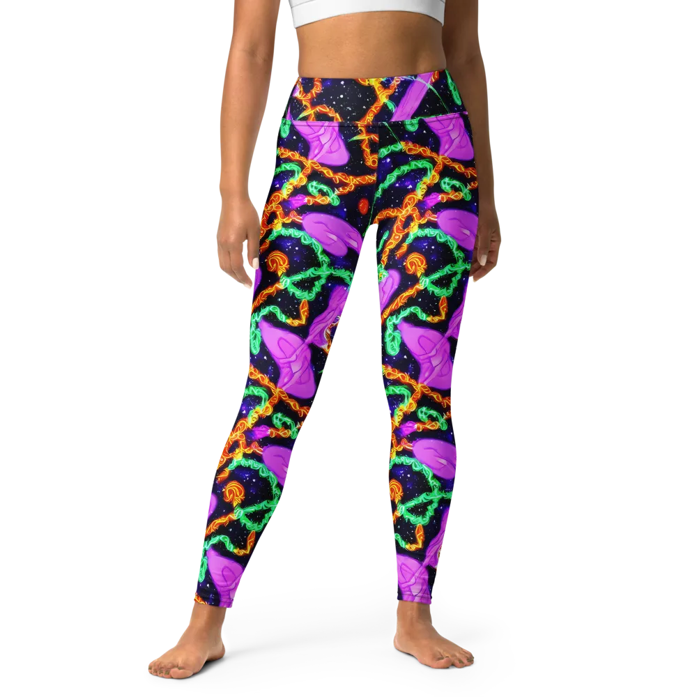 Enckell's Nebula on Yoga Leggings — Front