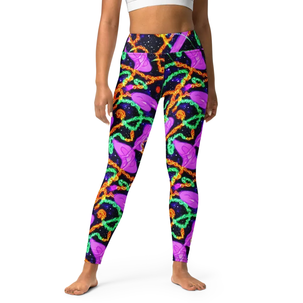 Enckell's Nebula on Yoga Leggings — Front