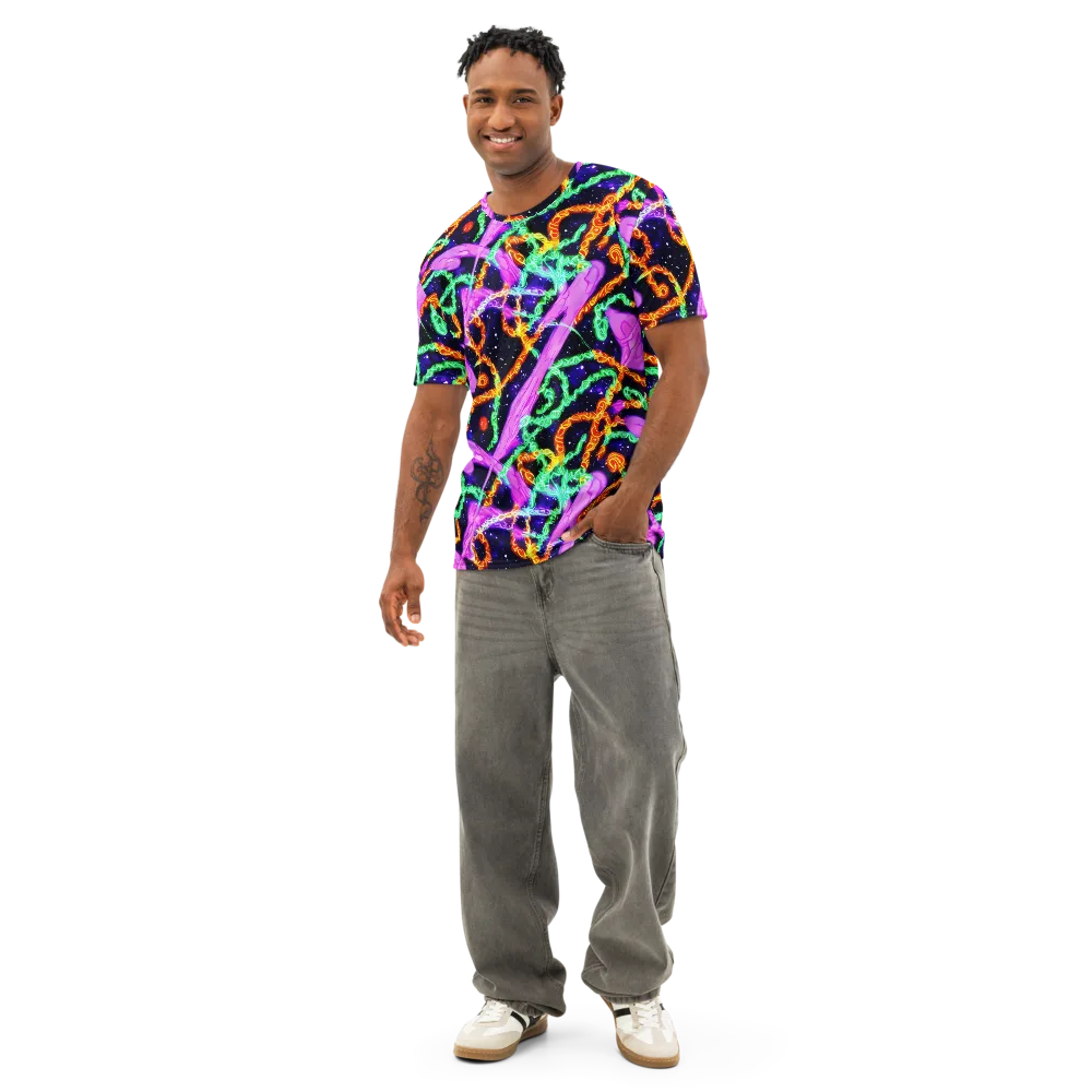 Enckell's Nebula on Men's Cotton Crew Neck T-Shirt — Front