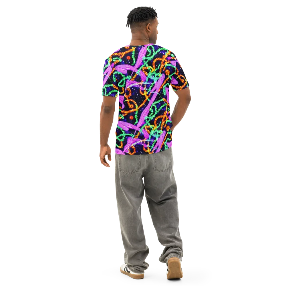 Enckell's Nebula on Men's Cotton Crew Neck T-Shirt — Back