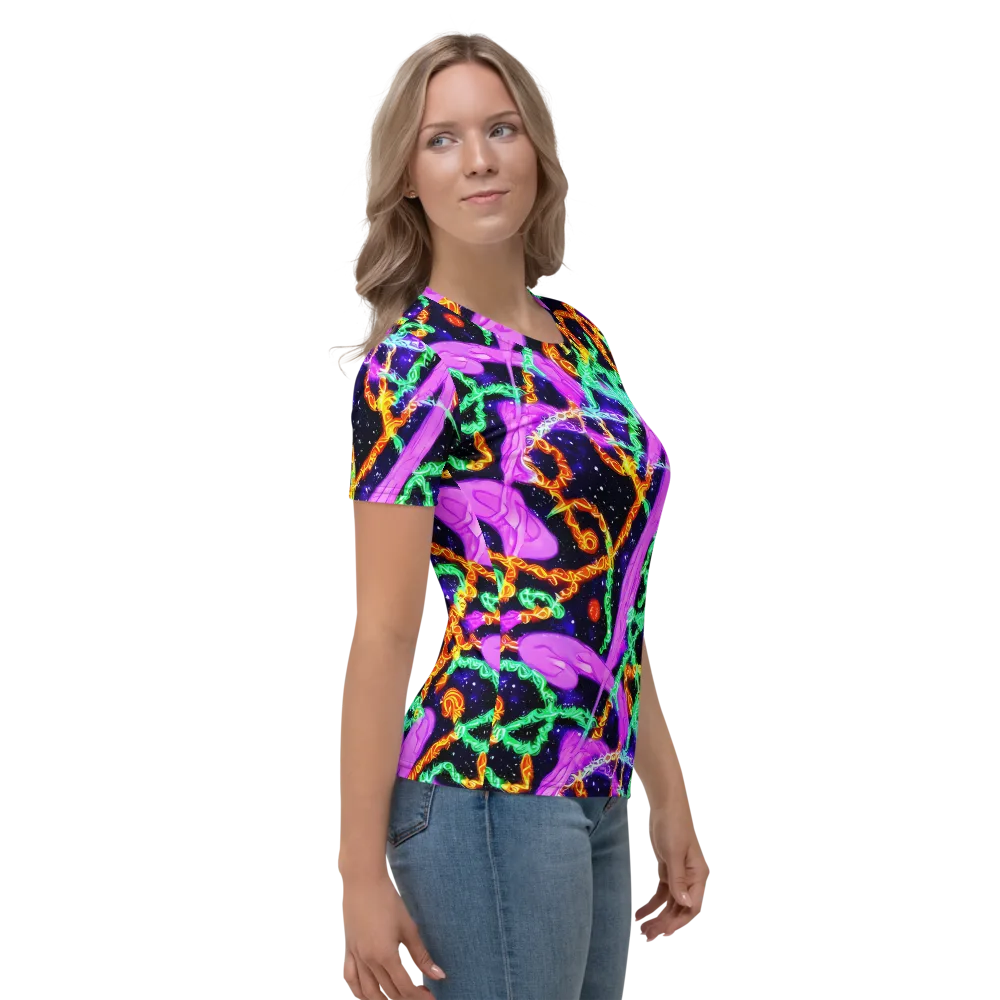 Enckell's Nebula on Women's Crew Neck T-Shirt — Right