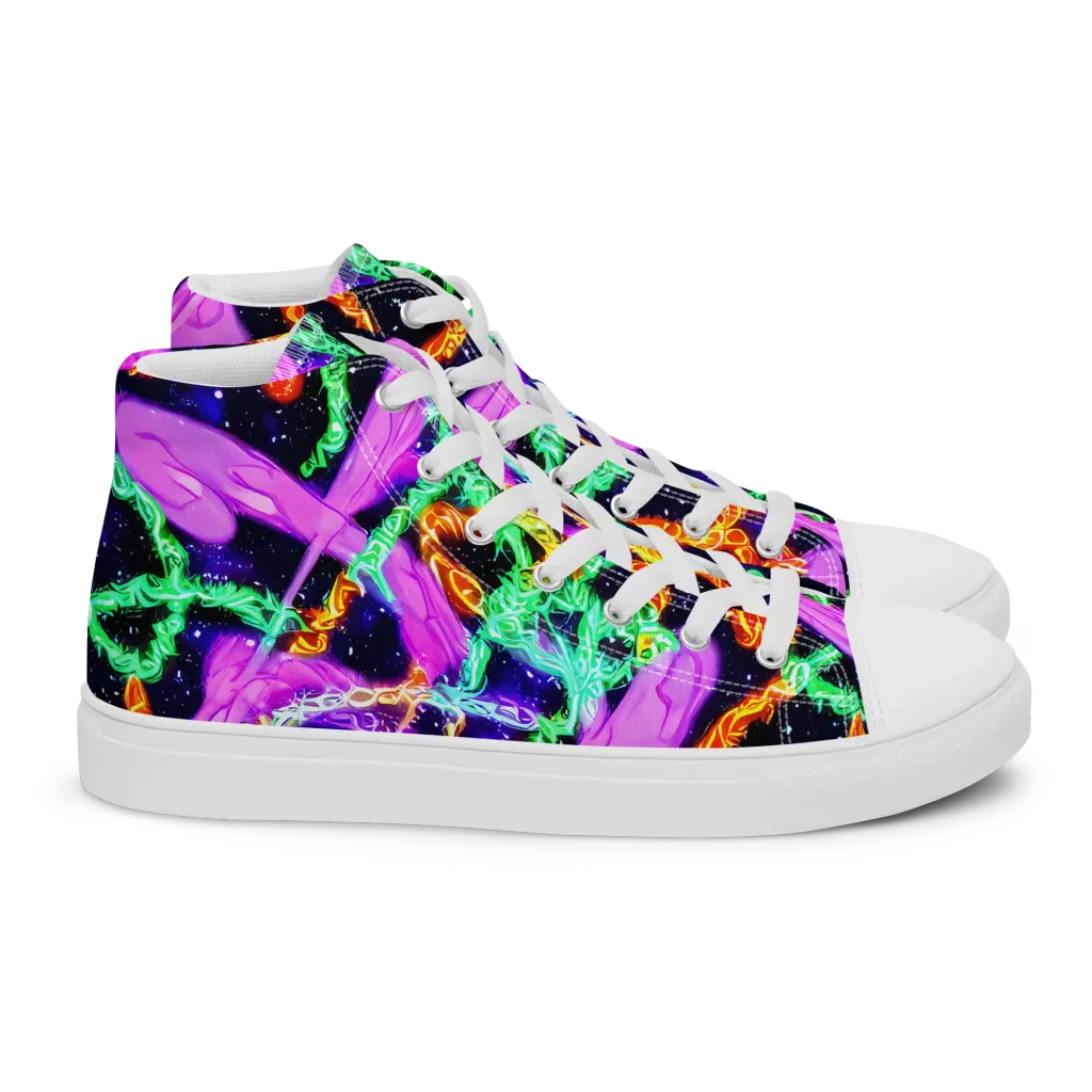 Enckell's Nebula on Women's High Top Canvas Shoes — Right