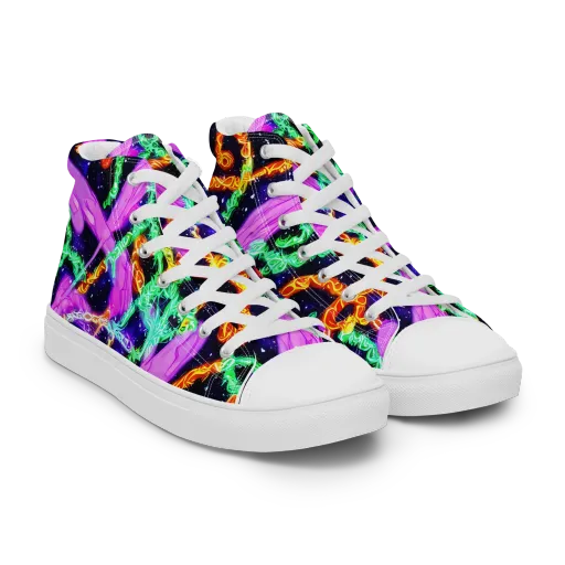 Enckell's Nebula on a Women's High Top Canvas Shoes