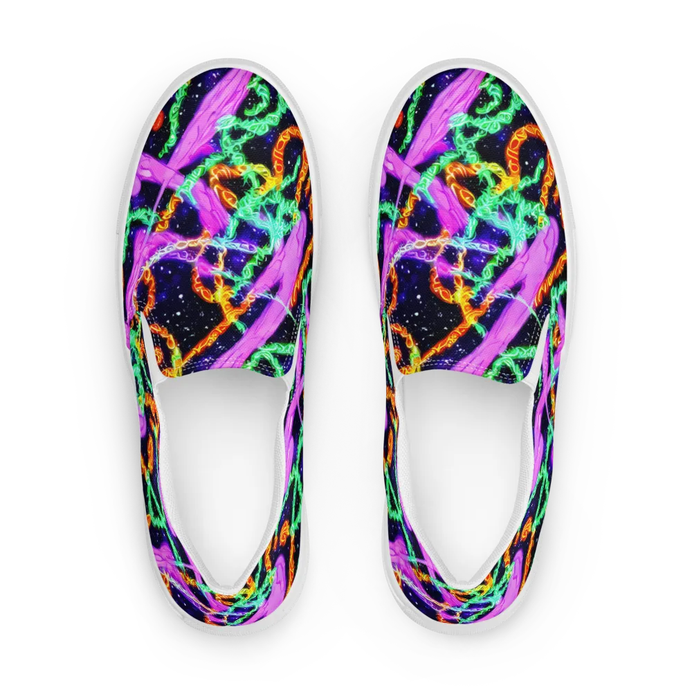 Enckell's Nebula on Men's Slip-On Canvas Shoes — Front
