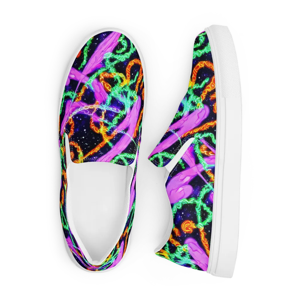Enckell's Nebula on Men's Slip-On Canvas Shoes — Front