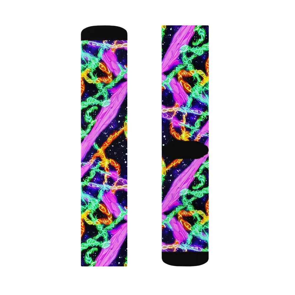 Enckell's Nebula on Socks — Left Sock