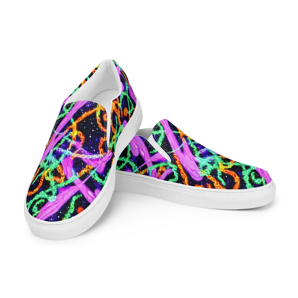 Enckell's Nebula on Women's Slip-On Canvas Shoes — Left Front