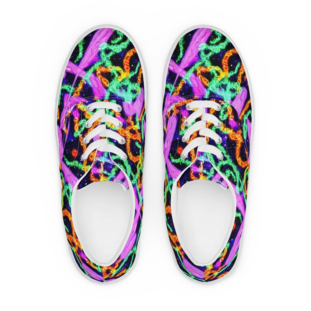 Enckell's Nebula on Men's Lace-Up Canvas Shoes — Front