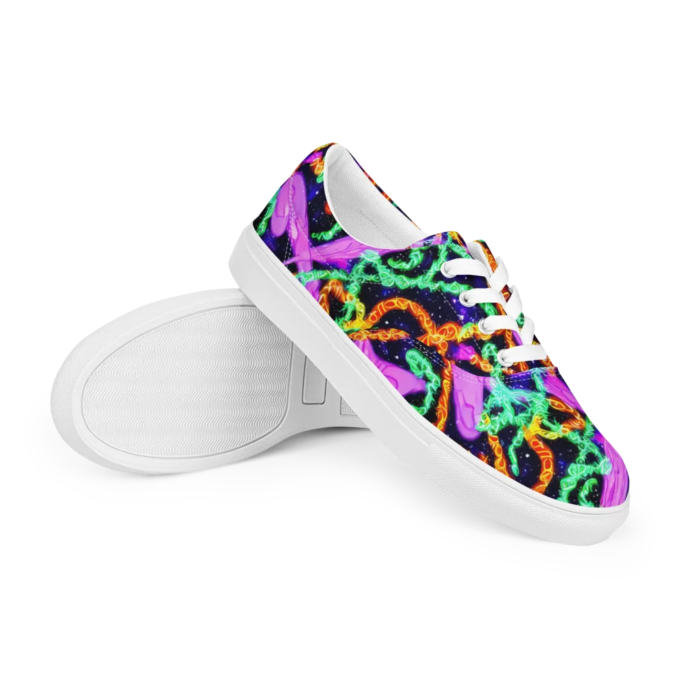 Enckell's Nebula on Men's Lace-Up Canvas Shoes — Right Front