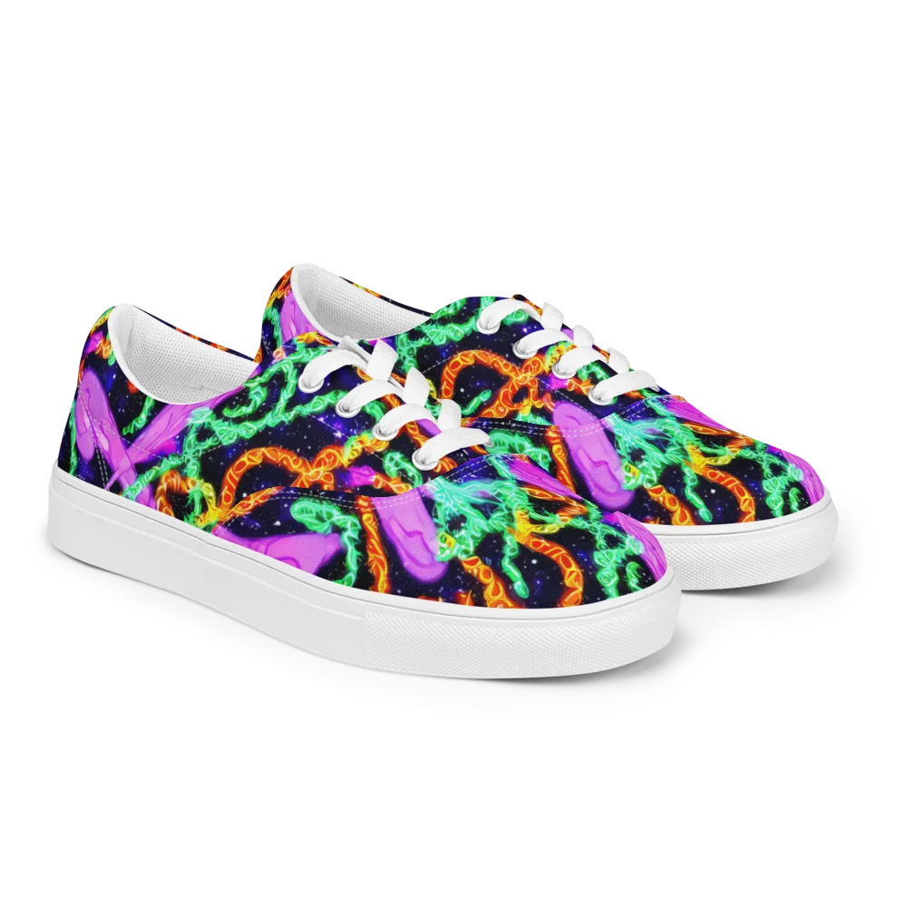 Enckell's Nebula on Men's Lace-Up Canvas Shoes — Right Front