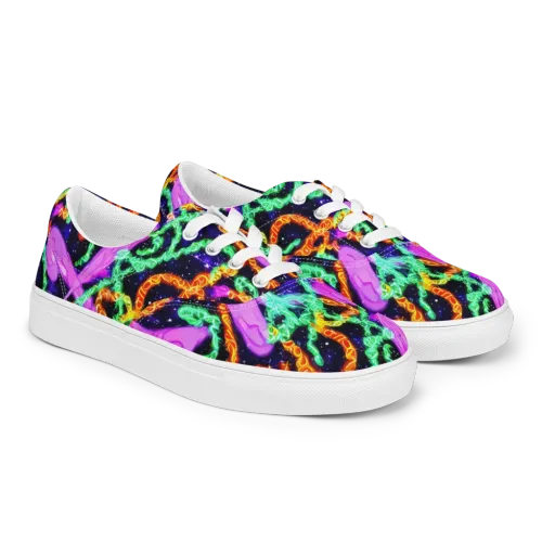 Enckell's Nebula on a Men's Lace-Up Canvas Shoes