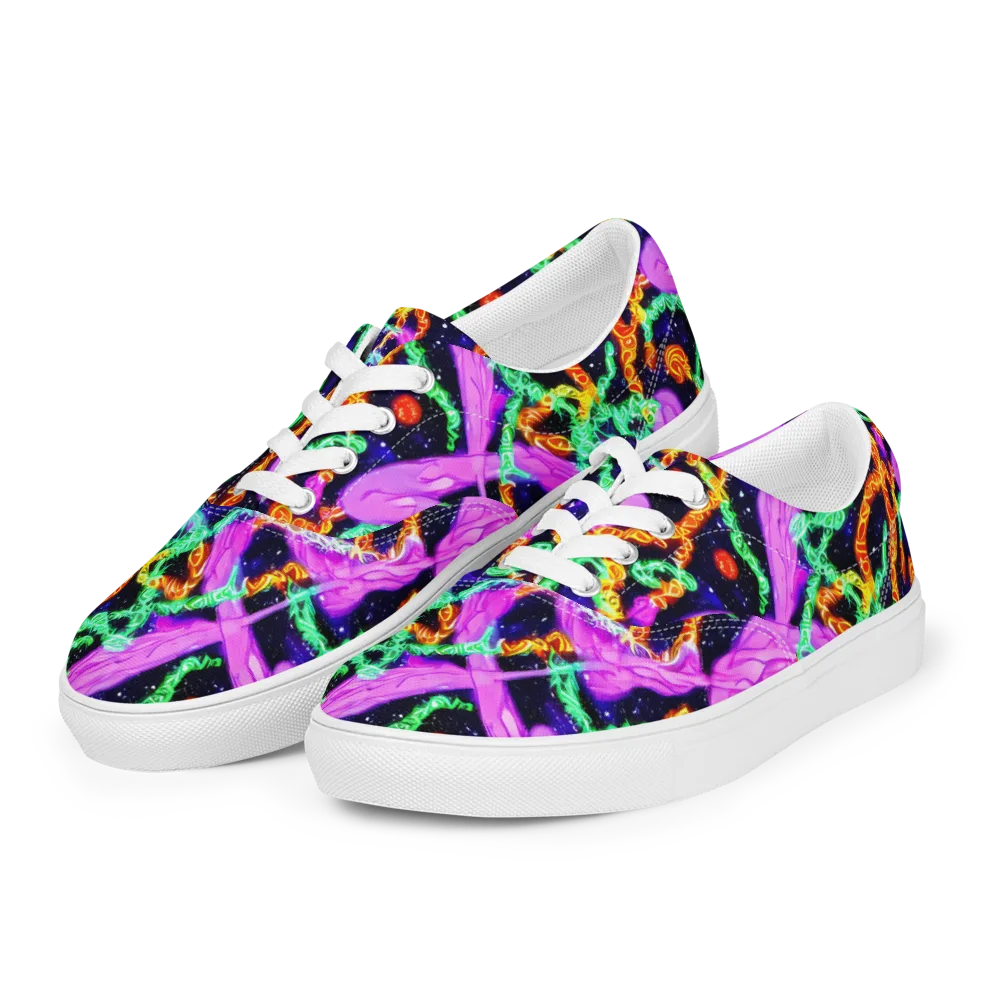 Enckell's Nebula on Men's Lace-Up Canvas Shoes — Left Front