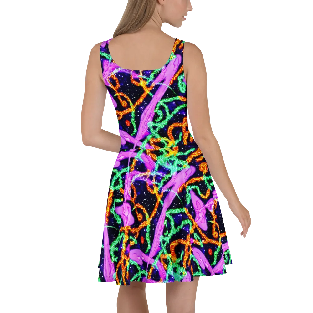 Enckell's Nebula on Skater Dress — Back