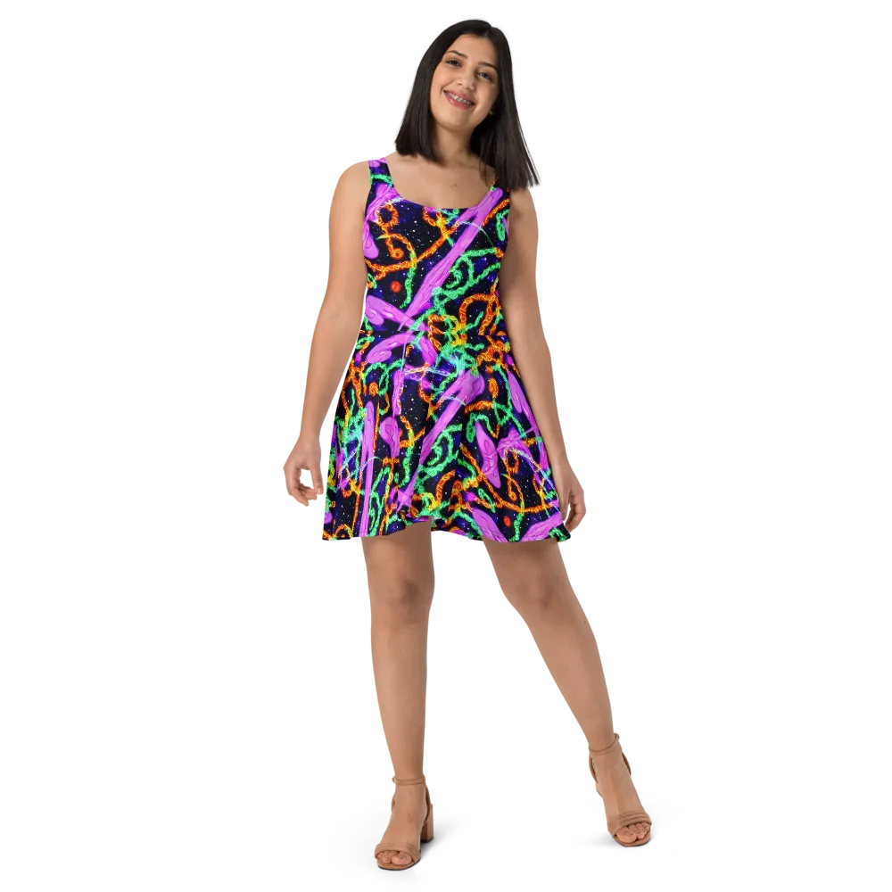 Enckell's Nebula on Skater Dress — Front