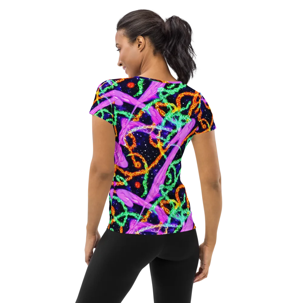 Enckell's Nebula on Women's Athletic T-Shirt — Back