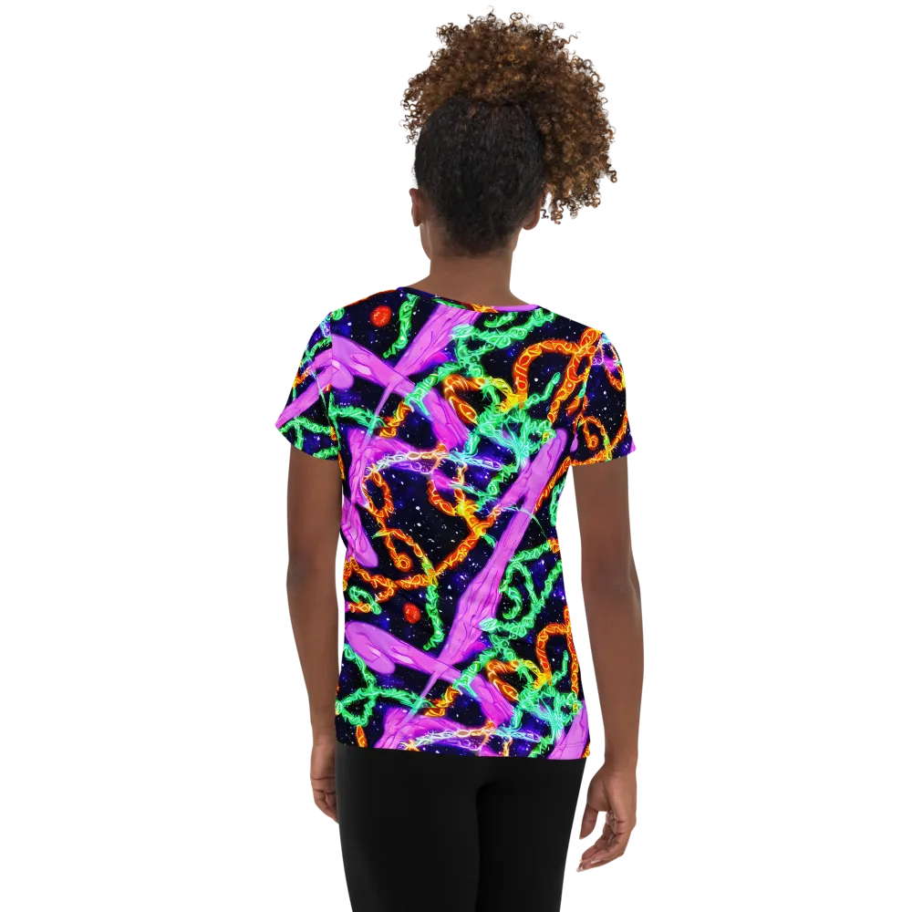Enckell's Nebula on Women's Athletic T-Shirt — Back