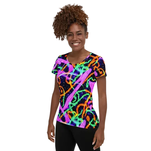 Enckell's Nebula on a Women's Athletic T-Shirt