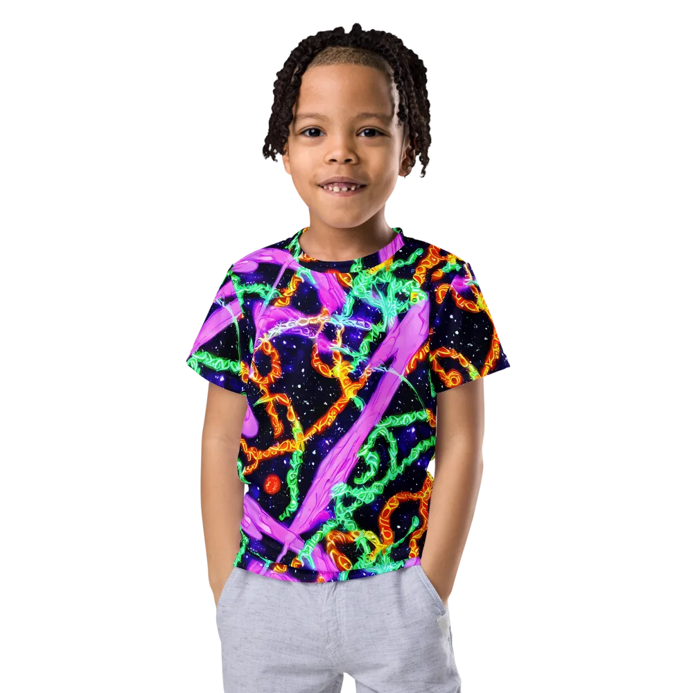 Enckell's Nebula on Kids Crew Neck T-Shirt — Front
