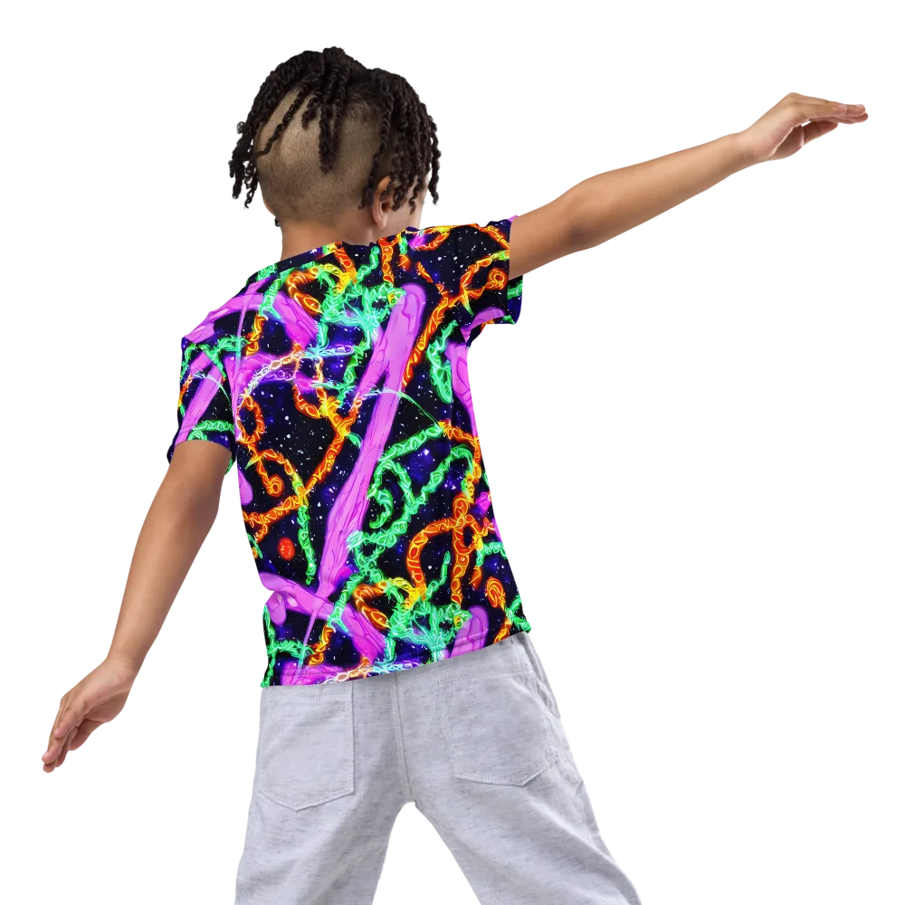 Enckell's Nebula on Kids Crew Neck T-Shirt — Back