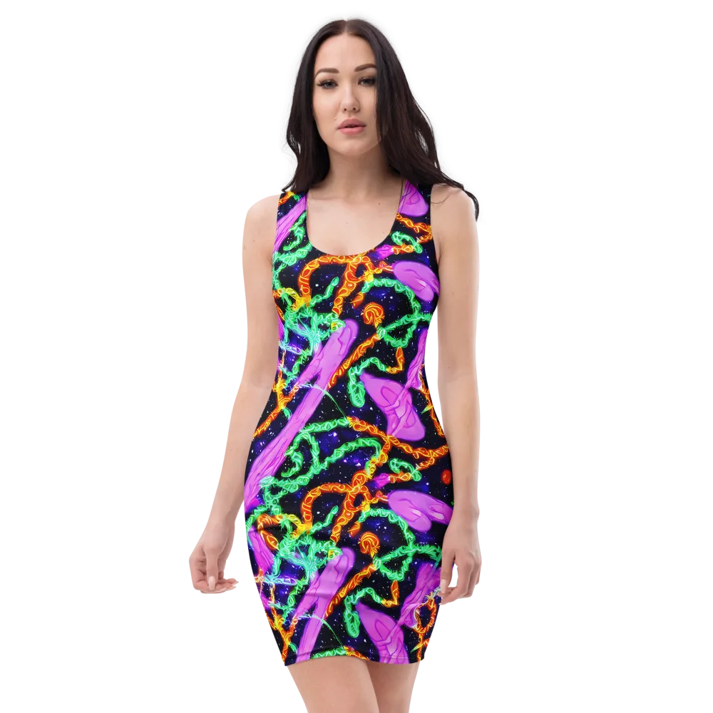 Enckell's Nebula on Bodycon Dress — Front