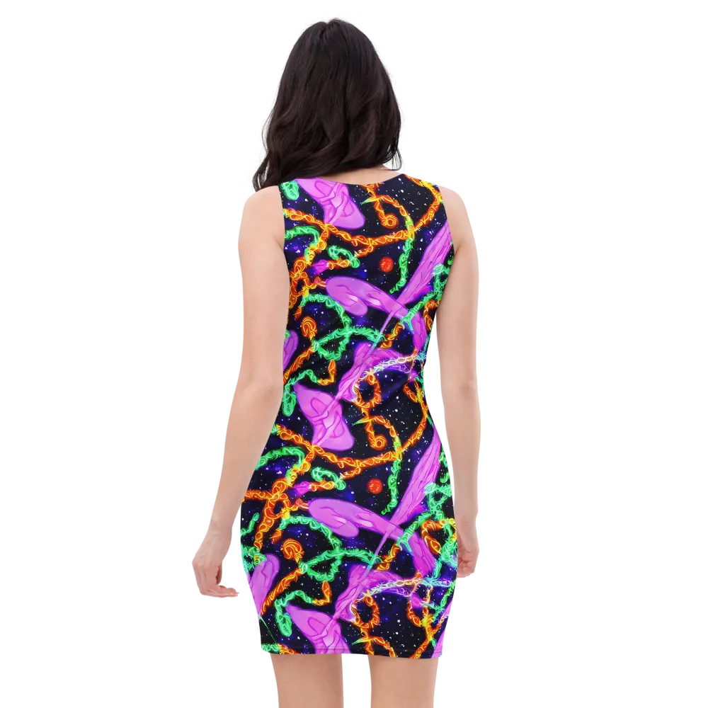 Enckell's Nebula on Bodycon Dress — Back