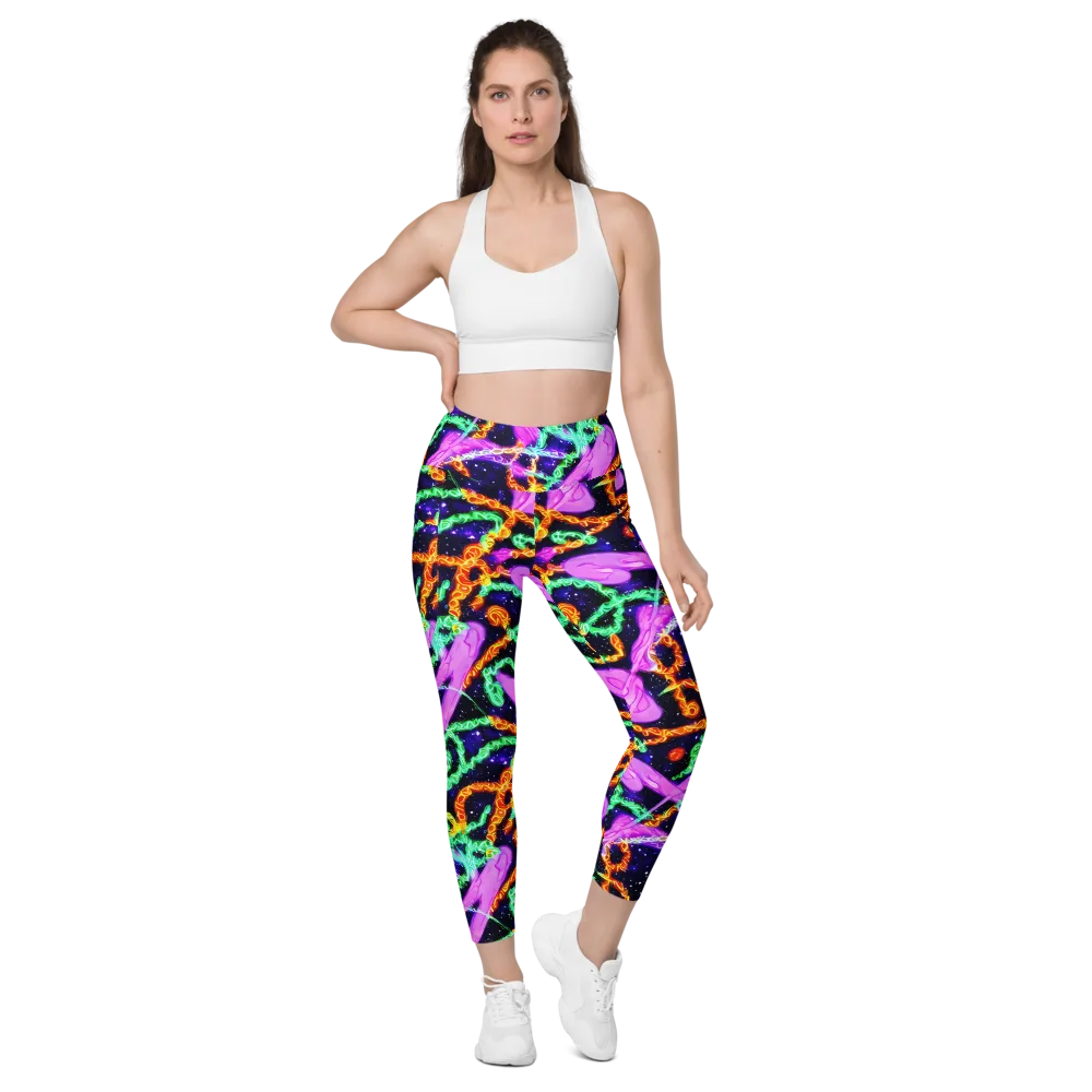 Enckell's Nebula on Leggings with Pockets — Front