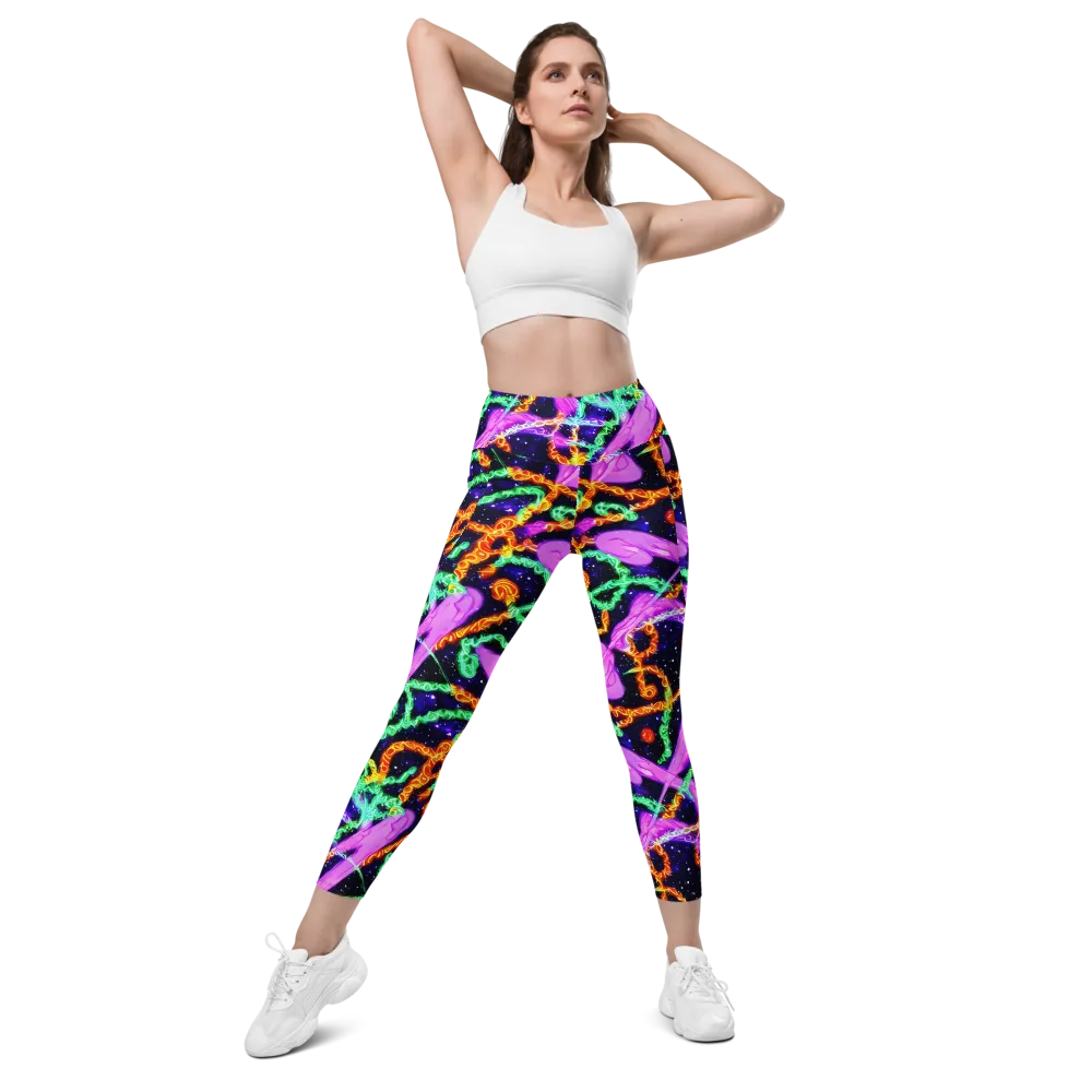 Enckell's Nebula on Leggings with Pockets — Front
