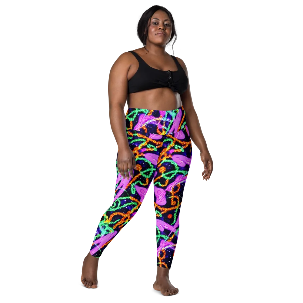 Enckell's Nebula on Leggings with Pockets — Front