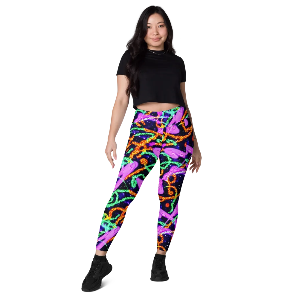 Enckell's Nebula on Leggings with Pockets — Front