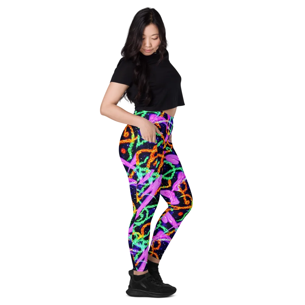 Enckell's Nebula on Leggings with Pockets — Right