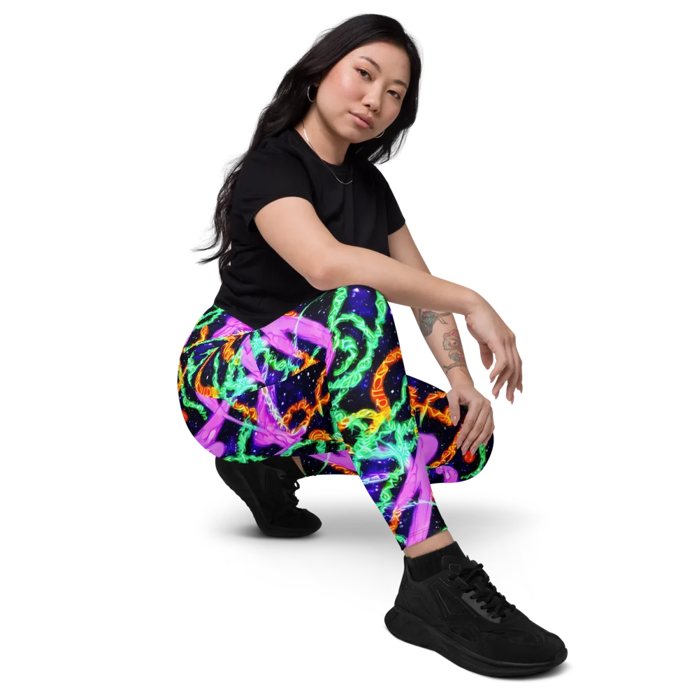 Enckell's Nebula on Leggings with Pockets — Right Front