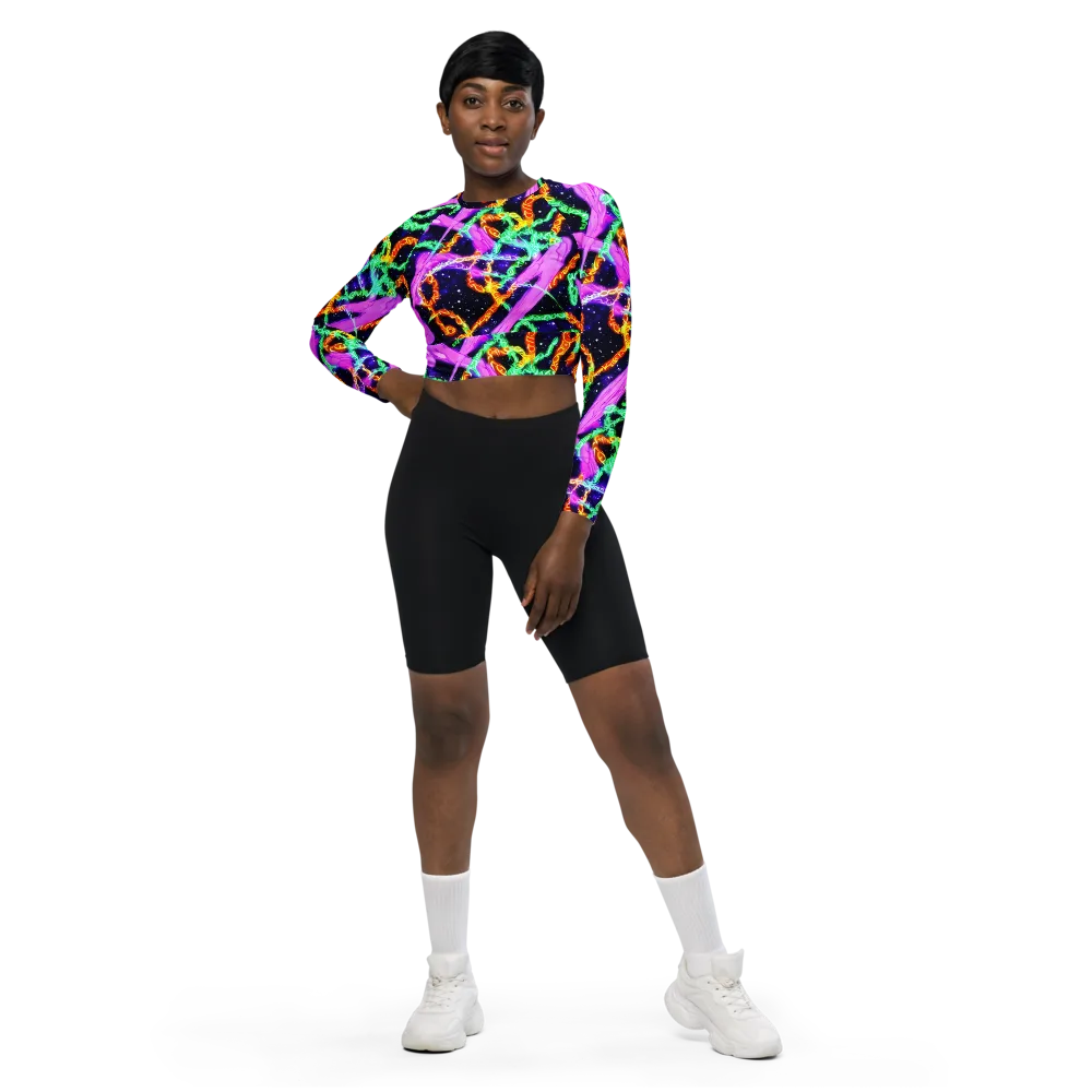 Enckell's Nebula on Long Sleeve Crop Top — Front