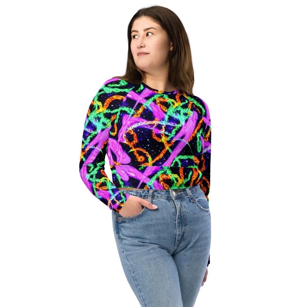 Enckell's Nebula on Long Sleeve Crop Top — Front