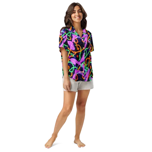 Enckell's Nebula on a Women's Short Sleeve Pajama Top