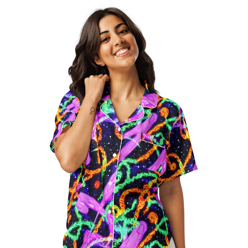 Enckell's Nebula on Women's Short Sleeve Pajama Top — Front