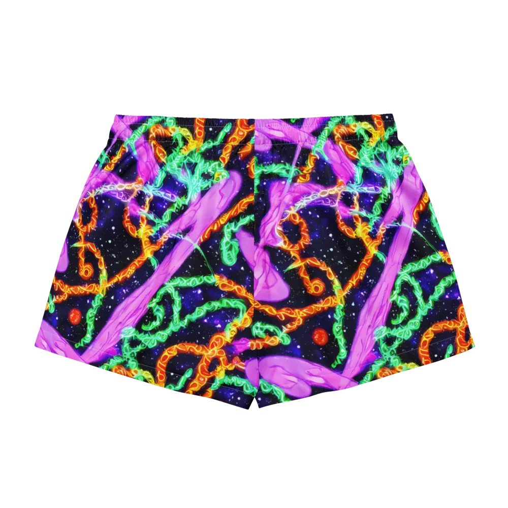 Enckell's Nebula on Women's Pajama Shorts — Back