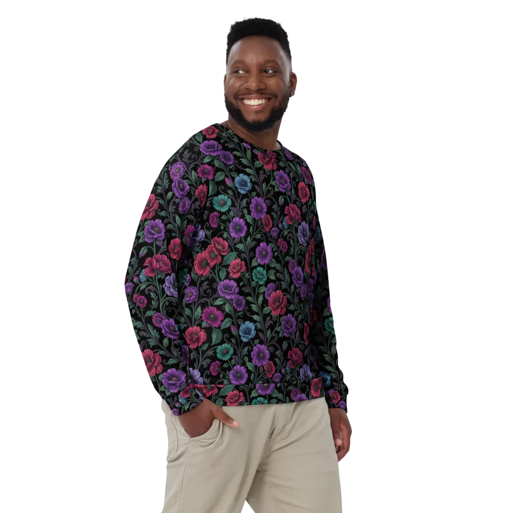 Midnight Botanical on Sweatshirt — Front