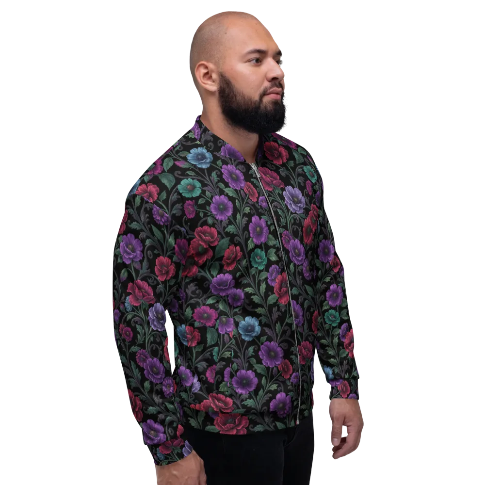 Midnight Botanical on Bomber Jacket — Right