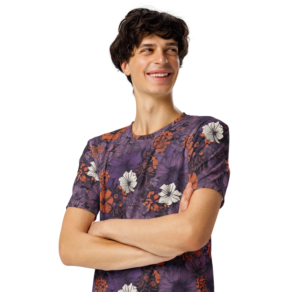 Violet Ember on Men's Crew Neck T-Shirt — Left Front