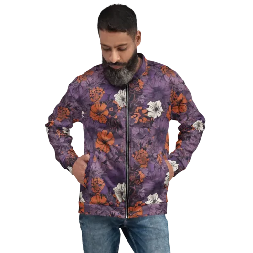 Violet Ember on a Bomber Jacket